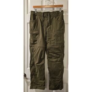 REI Co-op Sahara Convertible Hiking Pants Women's 12 Olive Green Zip Off UPF 50